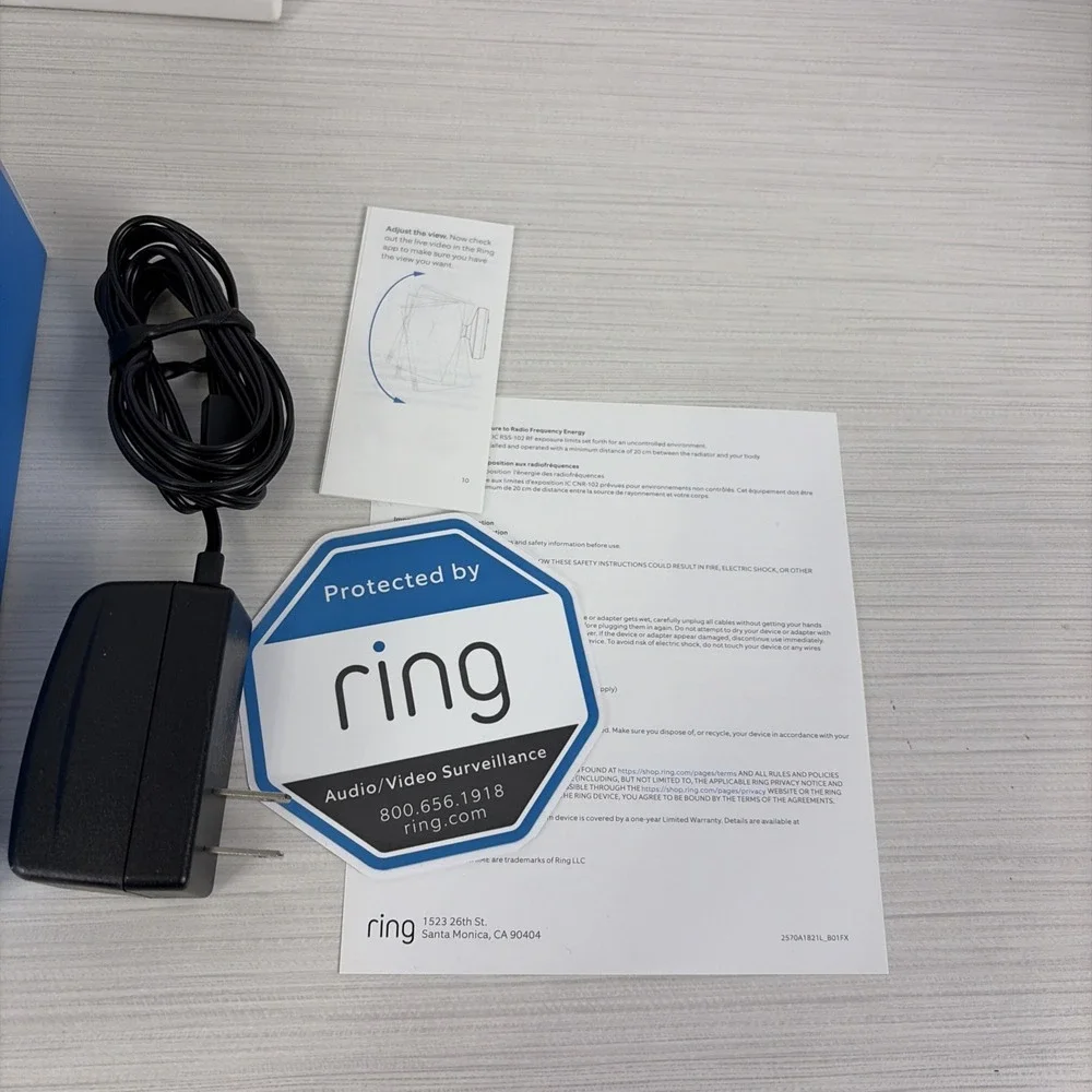 Ring Indoor Cam Black Plug-In Camera New Open Box